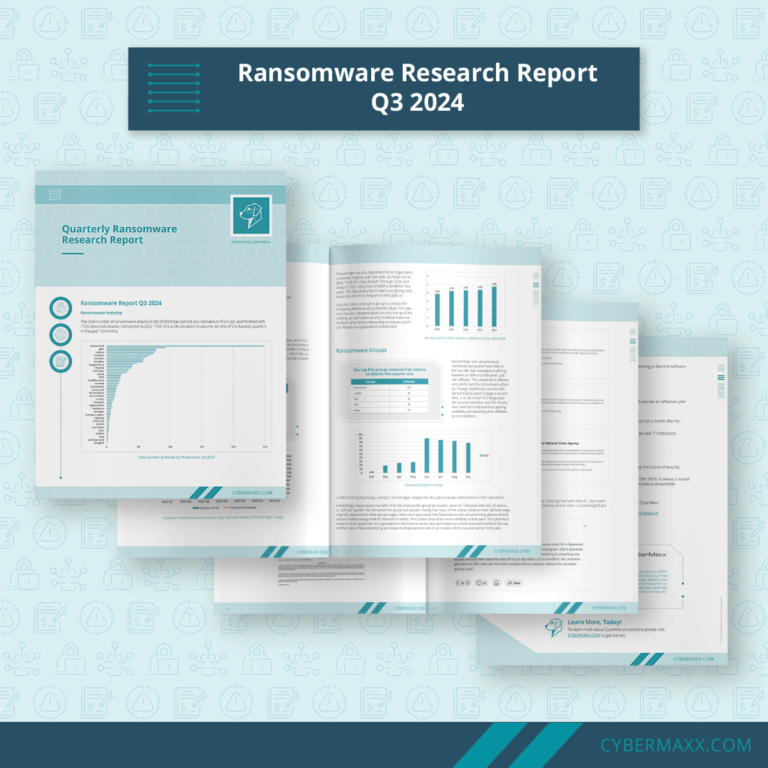 CyberMaxx Q3 2024 Ransomware Research Report Shows 2% deviation in the volume of attacks, and an 8.5% increase in active groups compared to Q2